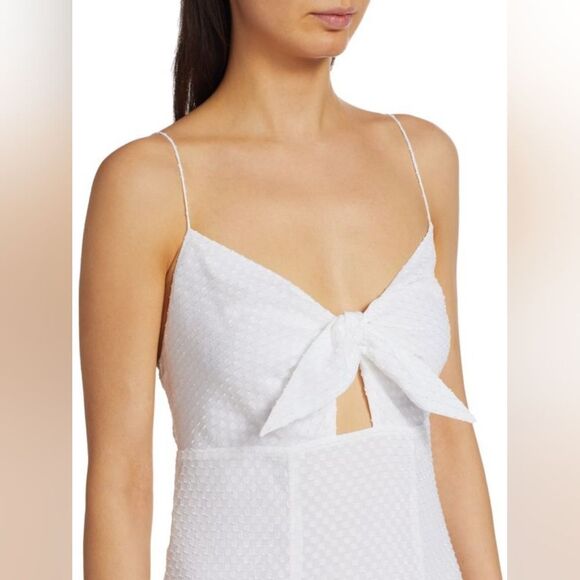 NWT ALICE + OLIVIA Roe Tie-Front Mini Dress - Picture 3 of 8